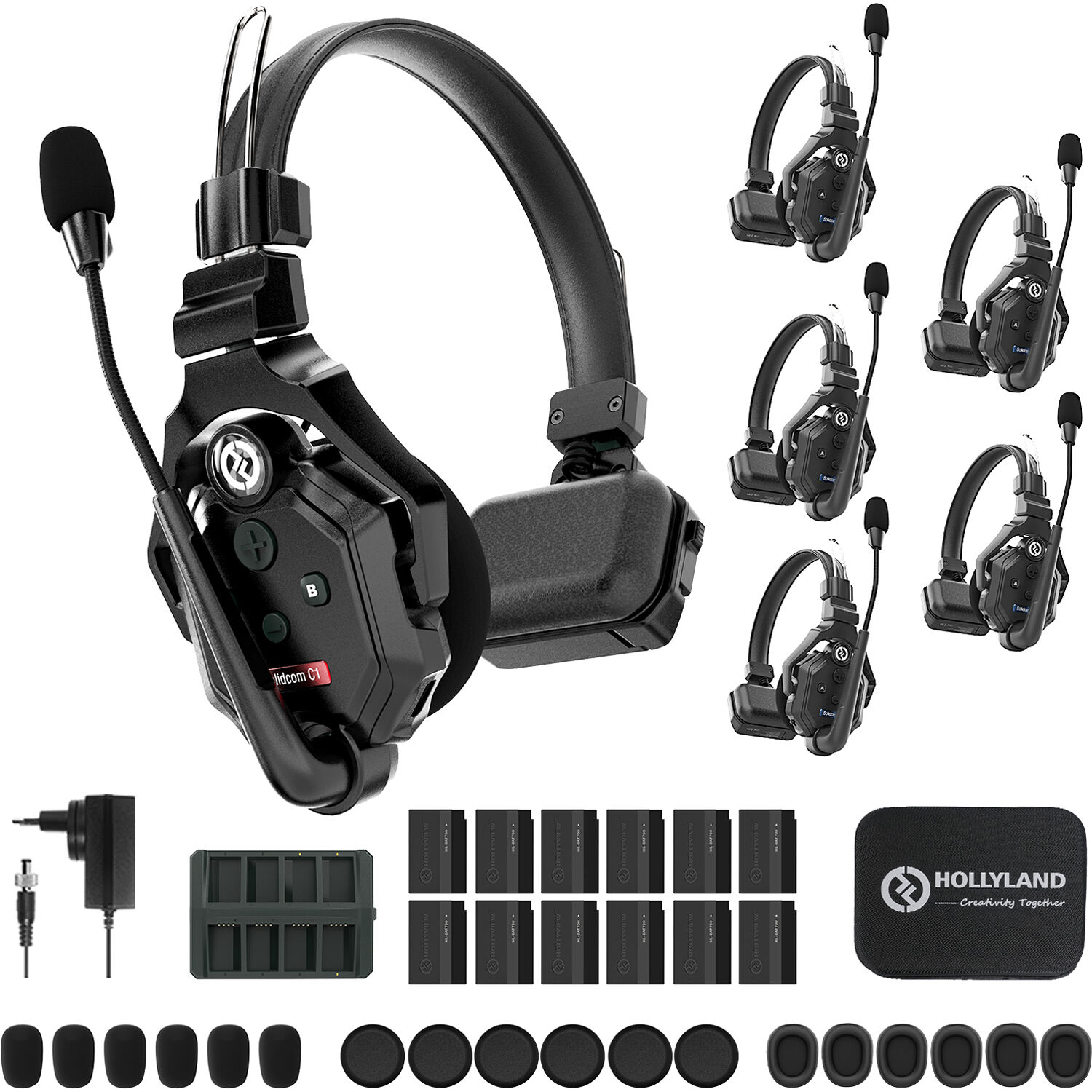 Hollyland Solidcom C1-6S Full-Duplex Wireless DECT Intercom System with ...
